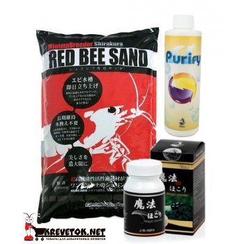 Грунт Shirakura Red Bee Sand 4 кг & SL-AQUA Purify & SL-AQUA Magic Powder